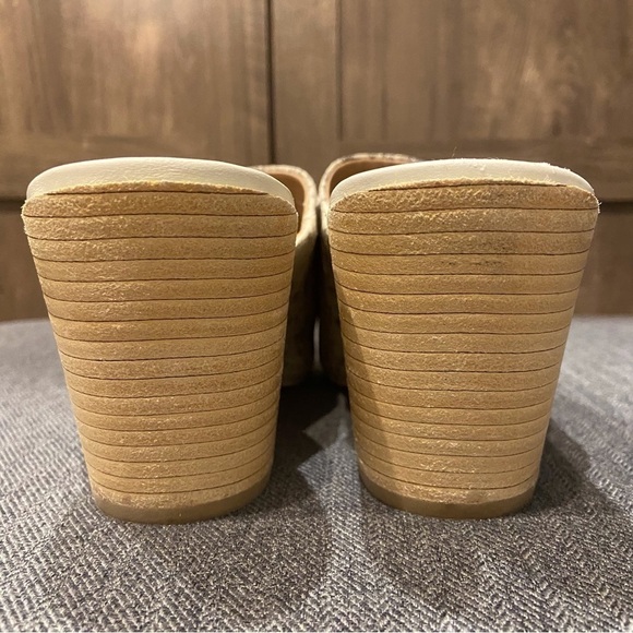 Dolce Vita Angela Mules Leather Snake Embossed Stacked Heel Shoe Size 9 - Picture 5 of 7